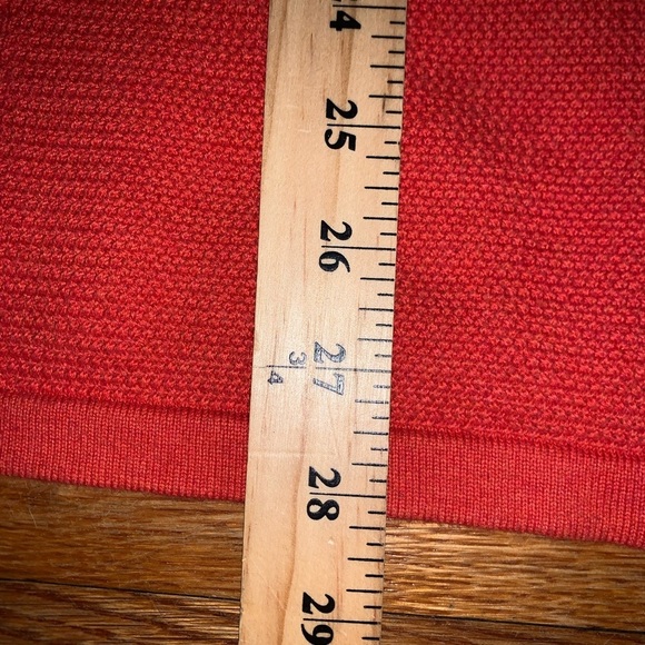 Talbots 3X women’s cable-knit sweater orange thick v neck plus size fall cotton - Picture 4 of 8